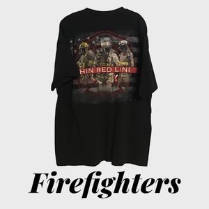 Firefighters Thin Red Line T-Shirt XL